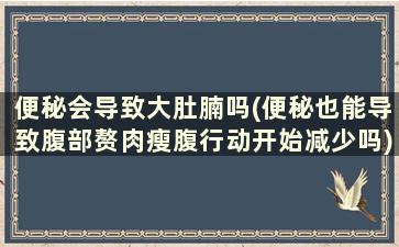 便秘会导致大肚腩吗(便秘也能导致腹部赘肉瘦腹行动开始减少吗)