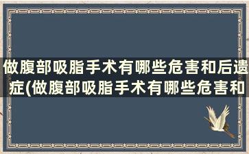 做腹部吸脂手术有哪些危害和后遗症(做腹部吸脂手术有哪些危害和副作用)