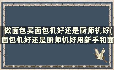 做面包买面包机好还是厨师机好(面包机好还是厨师机好用新手和面)