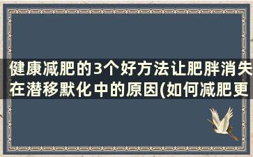 健康减肥的3个好方法让肥胖消失在潜移默化中的原因(如何减肥更健康)