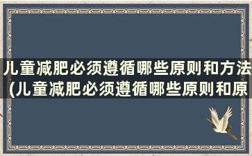 儿童减肥必须遵循哪些原则和方法(儿童减肥必须遵循哪些原则和原则)