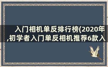 入门相机单反排行榜(2020年,初学者入门单反相机推荐6款入门级单反相机)