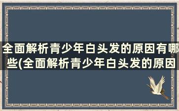 全面解析青少年白头发的原因有哪些(全面解析青少年白头发的原因分析)