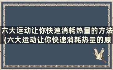 六大运动让你快速消耗热量的方法(六大运动让你快速消耗热量的原因)