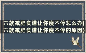 六款减肥食谱让你瘦不停怎么办(六款减肥食谱让你瘦不停的原因)