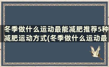 冬季做什么运动最能减肥推荐5种减肥运动方式(冬季做什么运动最能减肥推荐5种减肥运动器材)