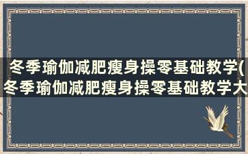 冬季瑜伽减肥瘦身操零基础教学(冬季瑜伽减肥瘦身操零基础教学大全)