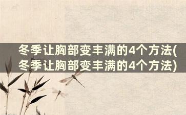 冬季让胸部变丰满的4个方法(冬季让胸部变丰满的4个方法)