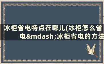 冰柜省电特点在哪儿(冰柜怎么省电—冰柜省电的方法)