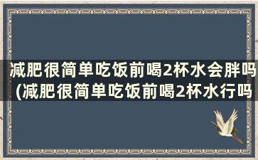 减肥很简单吃饭前喝2杯水会胖吗(减肥很简单吃饭前喝2杯水行吗)