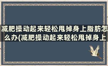 减肥操动起来轻松甩掉身上脂肪怎么办(减肥操动起来轻松甩掉身上脂肪会减少吗)