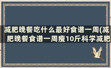 减肥晚餐吃什么最好食谱一周(减肥晚餐食谱一周瘦10斤科学减肥)