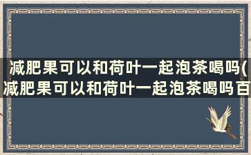 减肥果可以和荷叶一起泡茶喝吗(减肥果可以和荷叶一起泡茶喝吗百度)