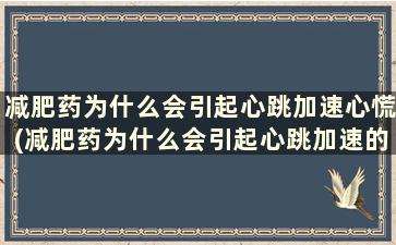 减肥药为什么会引起心跳加速心慌(减肥药为什么会引起心跳加速的原因)