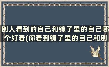 别人看到的自己和镜子里的自己哪个好看(你看到镜子里的自己和别人看的自己一样吗)