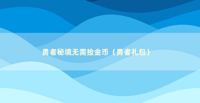 勇者秘境无需捡金币（勇者礼包）