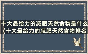 十大最给力的减肥天然食物是什么(十大最给力的减肥天然食物排名)