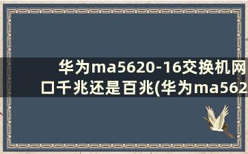 华为ma5620-16交换机网口千兆还是百兆(华为ma5620交换机是千兆吗)