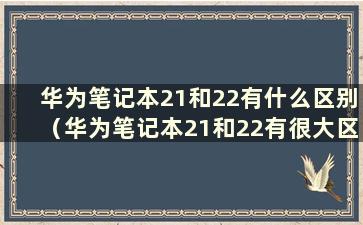 华为笔记本21和22有什么区别（华为笔记本21和22有很大区别吗）