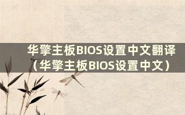 华擎主板BIOS设置中文翻译（华擎主板BIOS设置中文）