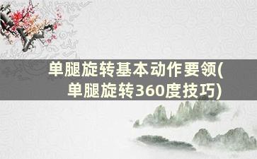 单腿旋转基本动作要领(单腿旋转360度技巧)