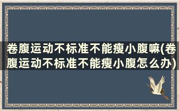 卷腹运动不标准不能瘦小腹嘛(卷腹运动不标准不能瘦小腹怎么办)