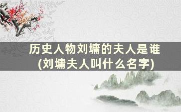 历史人物刘墉的夫人是谁(刘墉夫人叫什么名字)