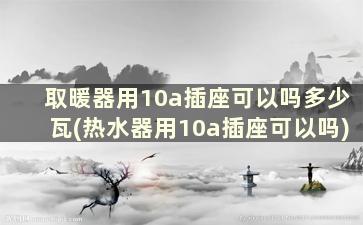 取暖器用10a插座可以吗多少瓦(热水器用10a插座可以吗)