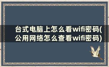 台式电脑上怎么看wifi密码(公用网络怎么查看wifi密码)