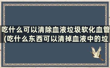 吃什么可以清除血液垃圾软化血管(吃什么东西可以清掉血液中的垃圾)