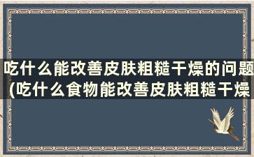 吃什么能改善皮肤粗糙干燥的问题(吃什么食物能改善皮肤粗糙干燥)