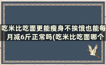 吃米比吃面更能瘦身不挨饿也能每月减6斤正常吗(吃米比吃面哪个更容易胖)