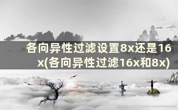 各向异性过滤设置8x还是16x(各向异性过滤16x和8x)