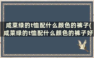 咸菜绿的t恤配什么颜色的裤子(咸菜绿的t恤配什么颜色的裤子好看)