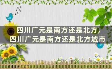 四川广元是南方还是北方,四川广元是南方还是北方城市