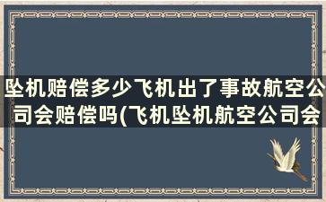 坠机赔偿多少飞机出了事故航空公司会赔偿吗(飞机坠机航空公司会赔钱吗)