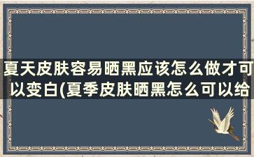 夏天皮肤容易晒黑应该怎么做才可以变白(夏季皮肤晒黑怎么可以给它变过来)