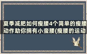 夏季减肥如何瘦腰4个简单的瘦腰动作助你拥有小蛮腰(瘦腰的运动动作)