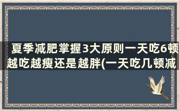 夏季减肥掌握3大原则一天吃6顿越吃越瘦还是越胖(一天吃几顿减肥)