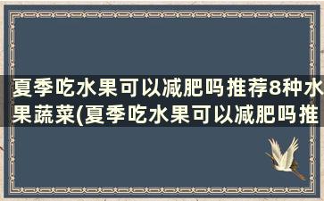 夏季吃水果可以减肥吗推荐8种水果蔬菜(夏季吃水果可以减肥吗推荐8种水果)