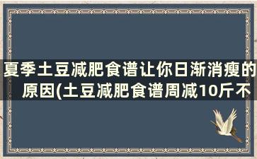 夏季土豆减肥食谱让你日渐消瘦的原因(土豆减肥食谱周减10斤不挨饿)