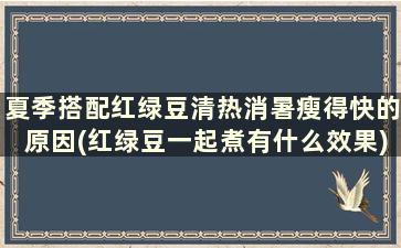 夏季搭配红绿豆清热消暑瘦得快的原因(红绿豆一起煮有什么效果)