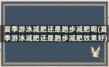 夏季游泳减肥还是跑步减肥呢(夏季游泳减肥还是跑步减肥效果好)