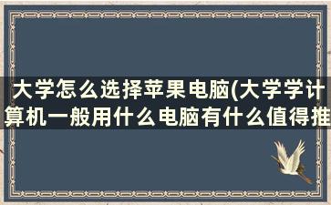 大学怎么选择苹果电脑(大学学计算机一般用什么电脑有什么值得推荐的)