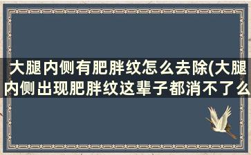 大腿内侧有肥胖纹怎么去除(大腿内侧出现肥胖纹这辈子都消不了么)