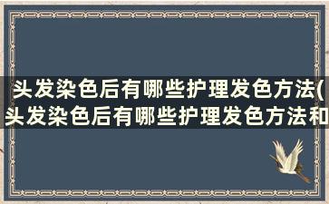 头发染色后有哪些护理发色方法(头发染色后有哪些护理发色方法和方法)