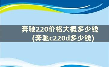 奔驰220价格大概多少钱(奔驰c220d多少钱)