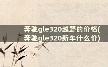 奔驰gle320越野的价格(奔驰gle320新车什么价)