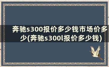 奔驰s300报价多少钱市场价多少(奔驰s300l报价多少钱)