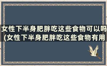 女性下半身肥胖吃这些食物可以吗(女性下半身肥胖吃这些食物有用吗)